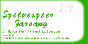 szilveszter farsang business card